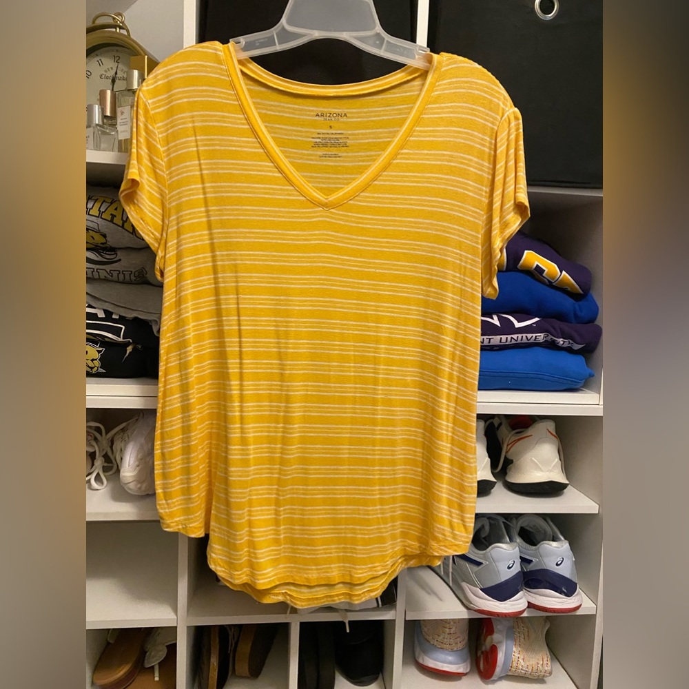 Yellow striped ARIZONA tee
